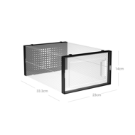 Organizator za čevlje MARI, 18 predalov, črna/prozoren