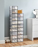 Organizér na topánky MARI, 18boxov, čierna/priesvitná