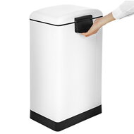 Koš za smeti s počasnim zapiranjem SLOW, 30l, bel