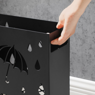 Kovinsko stojalo za dežnike RAIN, 28x12x41cm, črno
