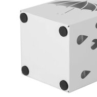 Kovový stojan na dáždniky UMBRELLA, 15,5x15,5x49cm, biela