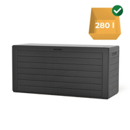 Úložný box WOODEBOX, 280L, 120x46x57cm, antracitová