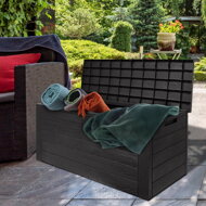 Úložný box WOODEBOX, 280L, 120x46x57cm, antracitová