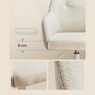 Pisarna stol SABINA, max. 110 kg, bela/bež