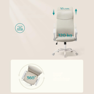 Pisarna stol DINA, max. 120 kg, bež/bela