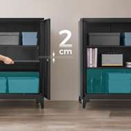 Večnamenska kovinska omara RAVEN, 40x80x90 cm, črna