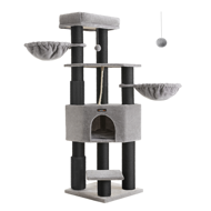 Mačje drevo ONYX, 50x50x160cm, siva/črna