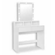 Toaletna mizica VANESA z osvetlitvijo, 80x40x145cm, bela