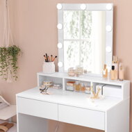 Toaletna mizica VANESA z osvetlitvijo, 80x40x145cm, bela