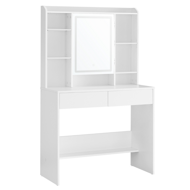 Toaletna mizica ANGELA z osvetlitvijo, 40x90x144,7cm, bela