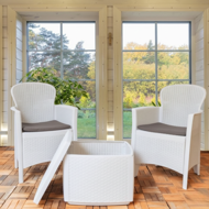 Vrtna garnitura TREE, 3-delna, bela