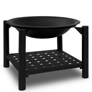Ohnisko s priestorom na drevo FIRE, Ø55cm, čierna