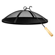 Ohnisko s priestorom na drevo FIRE, Ø55cm, čierna