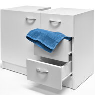 Omarica pod umivalnik s 3 predali SILKE, 63x30x54cm, bela