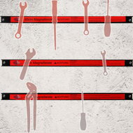 Magnetni trak HOLDER, 3 kosi, rdeče/črno