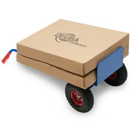 Zložljiv transportni voziček CART z napihljivimi pnevmatikami, maks. 200kg, moder