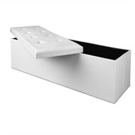 Tabure s shranjevalnim prostorom BELLA, 115x38x38cm, bela