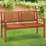 Vrtna klop MANUELA, 120x60x90cm, naravno rjava