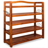 Regal za čevlje RUSTIC, 5 polic, 75x26x82cm, naravno rjav