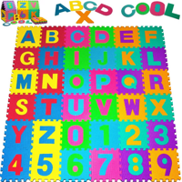 Penasta podloga za otroke PUZZLE, 86 kosov, večbarvna