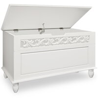Lesena skrinja JERSEY, 80x40x48cm, bela