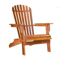 Vrtni ležalnik ADIRONDACK, zložljiv, 69 x 84 x 94 cm, naravno rjava
