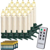 Svečke za božično drevo CANDLE, 20 kosov, 10,5cm, toplo bela
