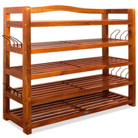 Regal za čevlje RUSTIC, 5 polic, 85x26x82cm, naravno rjav