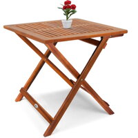Lesena odlagalna mizica ALEK, 70x70x73cm, rjava