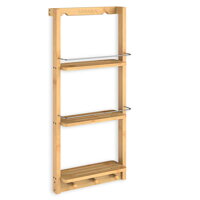 Stenska polica za kopalnico BAMBOO, 28,5x10x70cm, 3 police, rjava