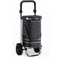Nakupovalna torba na kolesih EASY, 50l, črna