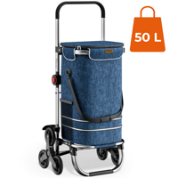 Nakupovalna torba na kolesih za stopnice COMFORT, 50l, modra