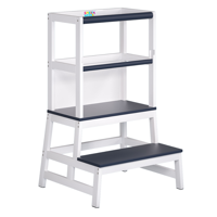 Učni stolp PLAY, borovina, 93x56x49cm, bela/antracit