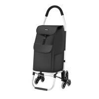 Nakupovalna torba Shopper na kolesih za stopnice, 45l, 101x45x39, črna