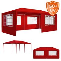 Paviljon za zabave NEAPOL, 3x6m, rdeč