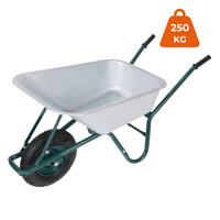 Samokolnica Green BARRY, pocinkana, maks. kapaciteta 100l/250kg, zeleno-črna
