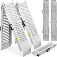 Zložljive dovozne rampe DRIVE, komplet 2 kosa, maks. 400kg, 160cm, srebrna