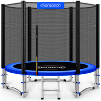 Trampolin z varnostno mrežo JUMP, Ø244cm, črno/modra Trampolin z varnostno mrežo JUMP, Ø244cm, črno/modra