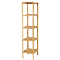 Bambusov regal GREGOR, 5 polic, 33x33x146 cm, rjava
