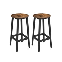 Barski stoli LUND, 2 kosa, 32x65cm, rjavo/črno