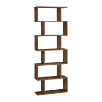 Polica/regal za knjige PRESTON, 70x24x190,5cm, rjava