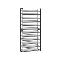 Zložljiv regal za čevlje IDA, 12 polic, 92,5x31x223cm, črn