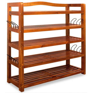 Regal za čevlje RUSTIC, 5 polic, 75x26x82cm, naravno rjav