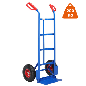 Zložljiv transportni voziček CART z napihljivimi pnevmatikami, maks. 200kg, moder