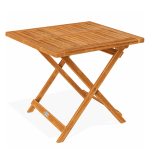 Lesena odlagalna mizica ALEK, 70x70x73cm, rjava