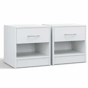 Komplet nočnih omaric BIANCA, 2 kosa, 41x39x28cm, bela