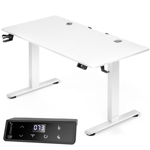 Višinsko nastavljiva pisarniška miza FLEXI, 140x60x72–117cm, bela