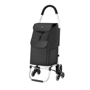 Nakupovalna torba Shopper na kolesih za stopnice, 45l, 101x45x39, črna