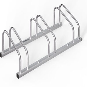 Stojalo za 3 kolesa BIKE, 71x32x27cm, srebrn
