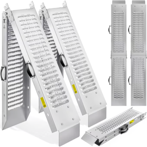 Zložljive dovozne rampe DRIVE, komplet 2 kosa, maks. 400kg, 160cm, srebrna